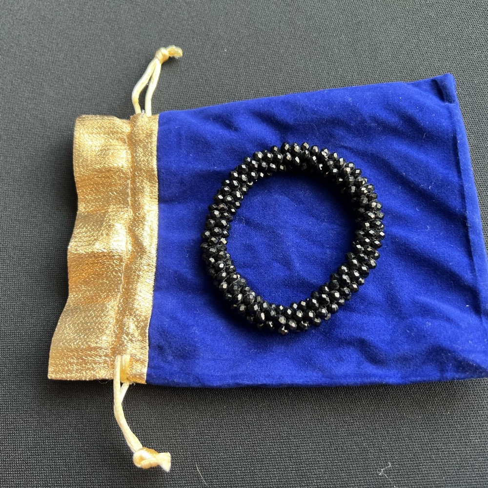 NWOT Kinsley Armelle Elegant Black Beaded Bracelet